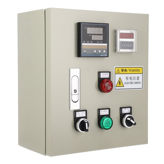 Elowen PID Thermostat PID Temperature Controller, Wide Range 380V Clear Display Temperature Control Box 3 Phase 15KW for Oven