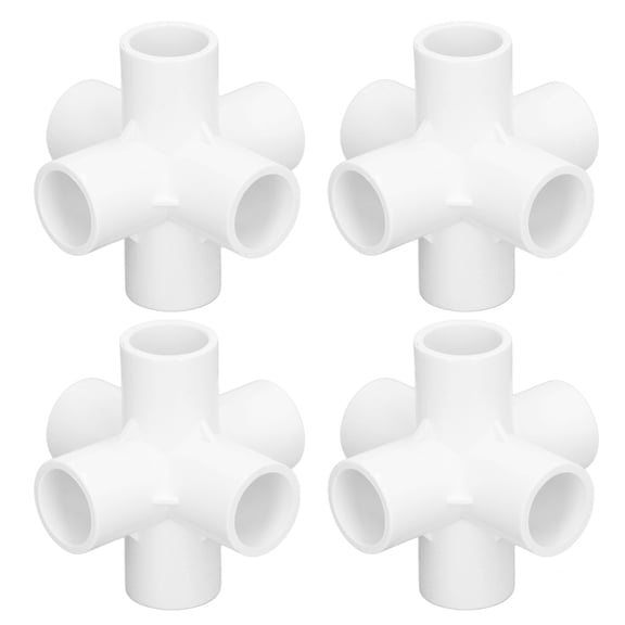 Elowen PVC Pipe Connector 10PCS 6 Way PVC Pipe Corner Elbow Connector 20mm Inner Diameter Stereoscopic PVC Pipe Fittings Connectors Water Pipes Indoor Outdoor Use