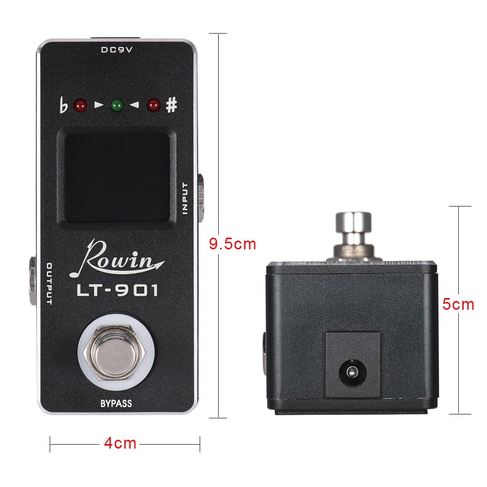 Elowen Pedal Effect Effect Mini Chromatic Guitar Tuner Pedal Effect True Bypass LCD Display