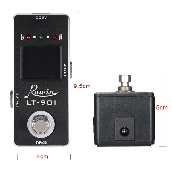 Elowen Pedal Effect Effect Mini Chromatic Guitar Tuner Pedal Effect True Bypass LCD Display