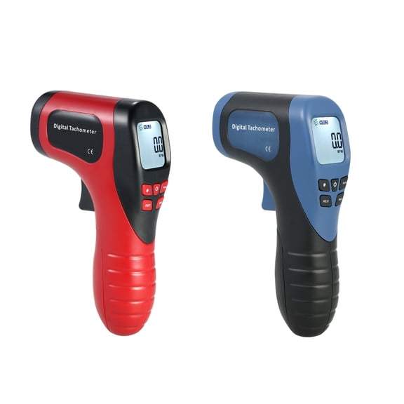 Elowen Photo Tachometer Tachograph Handheld Digital LCD Photo Tachometer Non-Contact Tach Range 2.5-99999RPM Motor Speed Meter with 1pc Reflective Tape