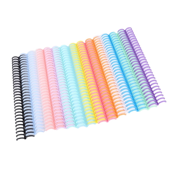Elowen Plastic Combs Comb Binding Rings, Plastic Spines 14Pcs 19mm X 30 Ring Versatile for Teachers Students for Notebook Desk Calendar