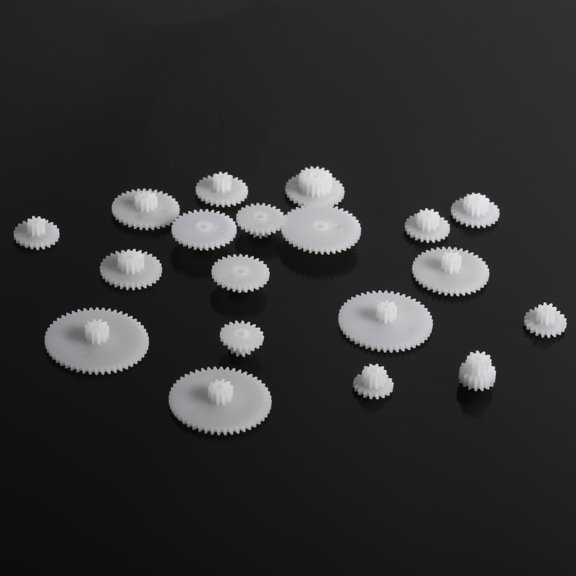 Elowen Plastic Gears 19pcs Plastic Gears Kit Motor Gear Set for Robot Toy Automobile Cars DIY, Made of Plastic, Great Model Making Accessories, Specifically Designed for Toys Gear Spare