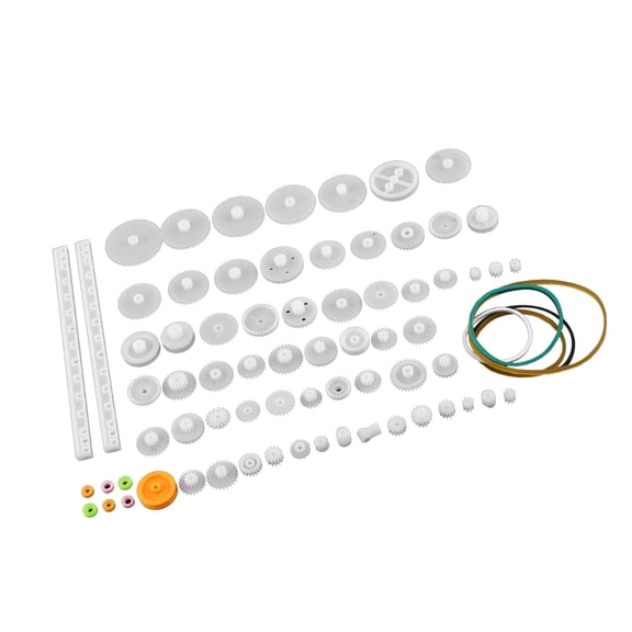 Elowen Plastic Gears Plastic Gears Pulley Belt Worm Kits for DIY Model Making, and sturdy Toy Parts