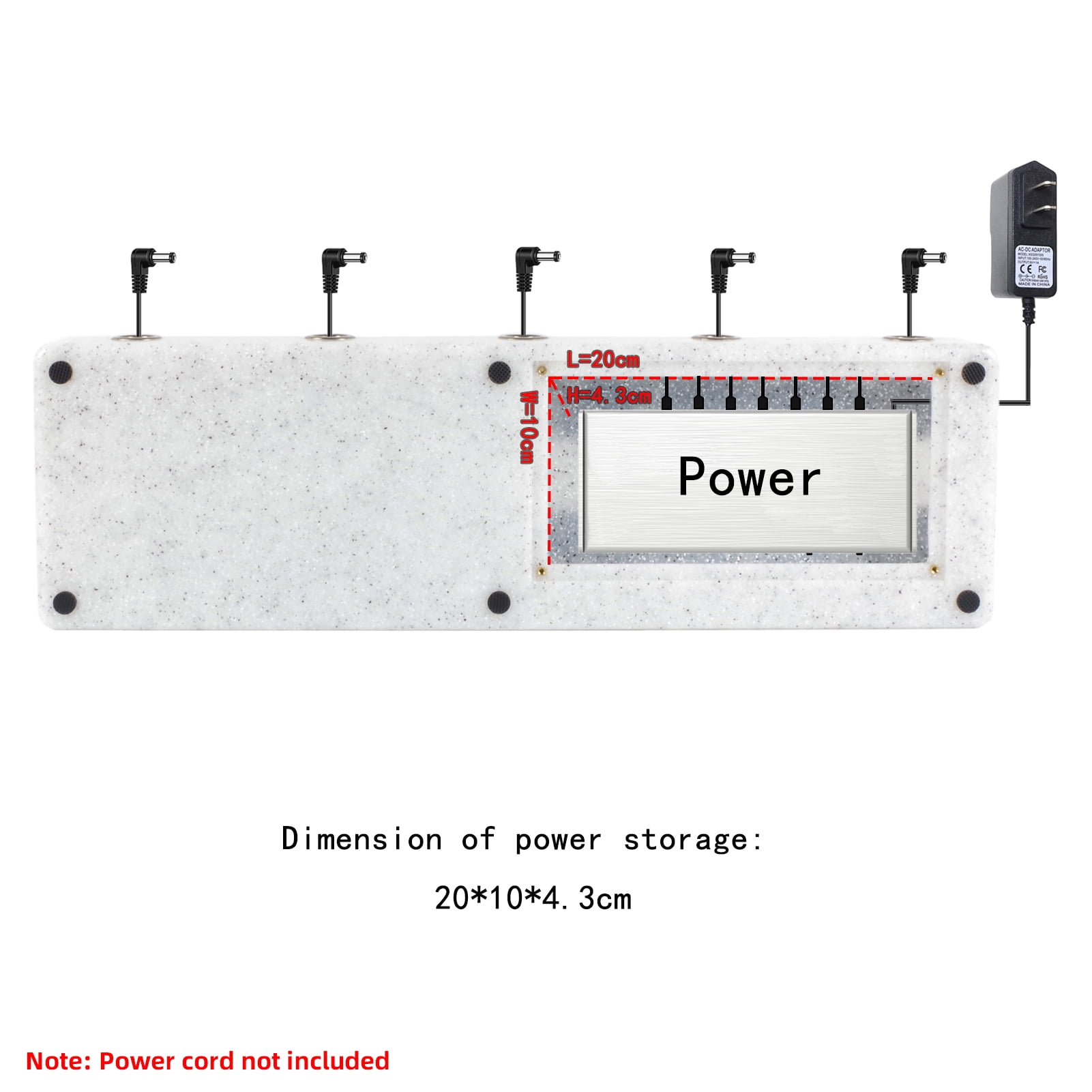 Elowen Plastic Pedal Board -3 Small Portable Guitar Effect Pedal Board Lightweight Engineering Plastic with Linking Tapes