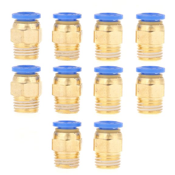 Elowen Pneumatic Quick Connector Pneumatic Quick Connector Air Fittings Adapter 360 Degree Rotation Brass 10pcs Set for Pipe and Pneumatic Tools