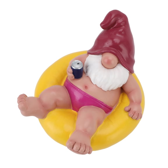 Elowen Pool Floating GnomePool Floater Gnome Statue Funny Figurine Outdoor Decor for Pool Party
