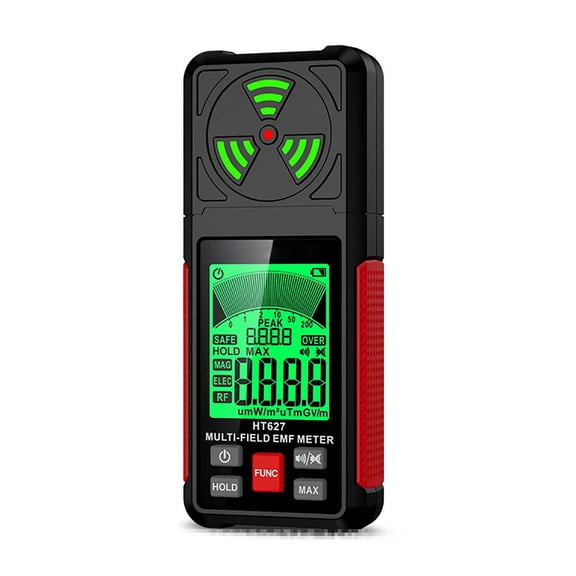 Elowen Portable Radiative Meter Handheld Radioactive Detector RF EF MF Meter WiFi 5G Visual Audible Alarm Electric Field Meter for Home Laboratory