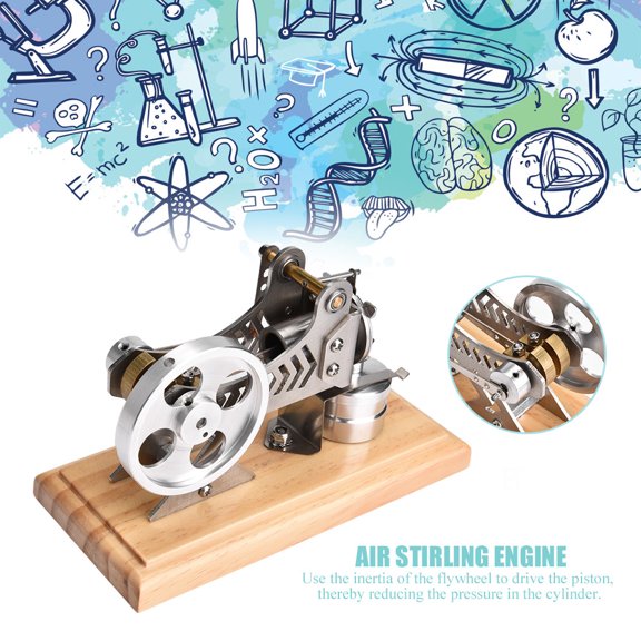 Elowen Power Generator ModelAir LED Air Stirling Engine Funny Education Electricity Power Generator Model