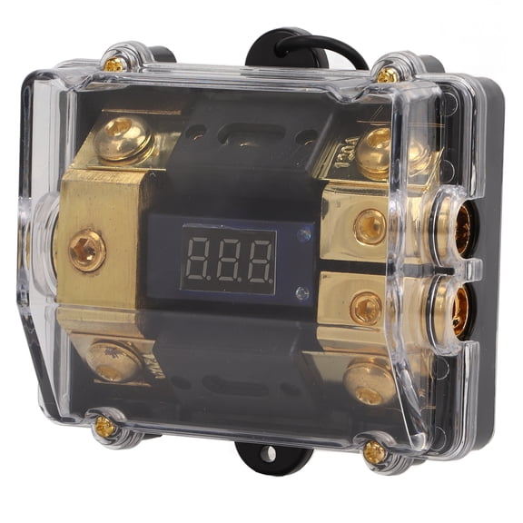 Elowen Power Ground Splitter Distribution Fuse Block, Power Ground Distributor 1 in 2 Out for Car Audio 0/2 Gauge Cord