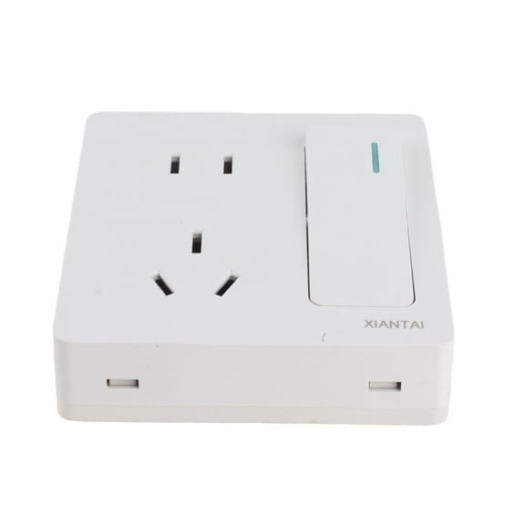 Elowen Power Outlet Socket Socket Household Power Socket PC Power Outlet Socket Flame Retardant Wall Electrical Socket