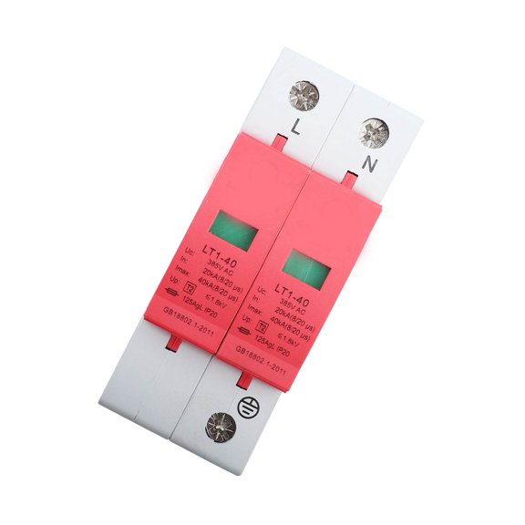 Elowen Protector Protective Device Fast Thunder Protection, Purple Copper Fittings, Retardant Casing with Easy Installation for 20KA Rated Current 385V Protective Device