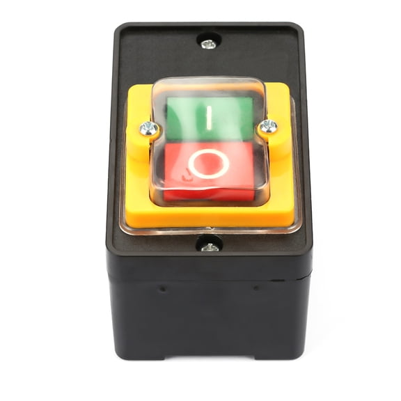 Elowen Push Button Pushbutton Switch, ON / OFF Switch, Waterproof ON / OFF Push Button, 220V 380V 10A Self locking Control for Mechanical Equipment, Textile Machinery