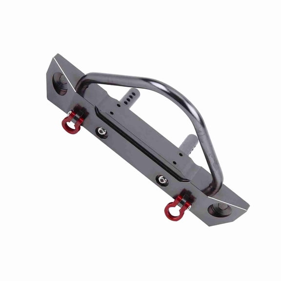 Elowen RC Car BumperMetal RC Bumper, Axial SCX10 MST SCX10 II 1/10 Crawler Front Bumper, Attractive and Cool Upgrade Part with Polished , Aluminium Alloy RC Car Front Bumper for Axial SCX10 1/10