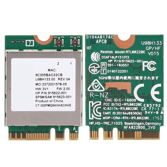 Elowen RTL8822BE Network CardNetwork Card, 2.4G/5G Dual Band WIFI Network Card for Notebooks