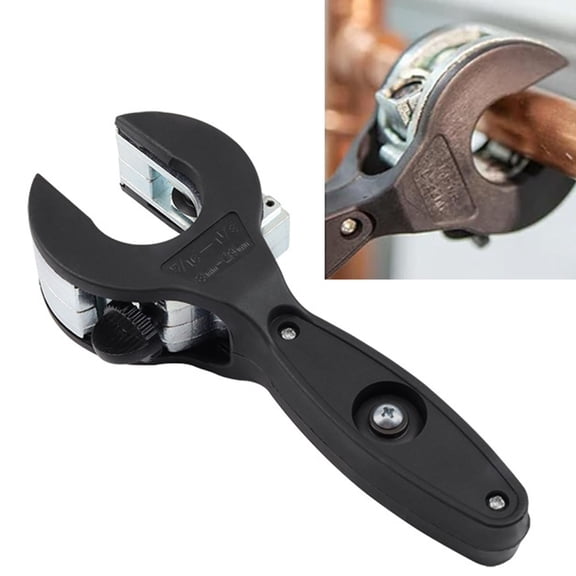 Elowen Ratcheting Tube Cutter Ratcheting PVC Cutter, Zinc Alloy 5/16in To 1-1/8in Convenient Ratcheting Tubing Cutter with Longer Handle for Narrow Spaces