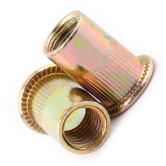 Elowen Rivnut M3 Carbon Steel Flat Threaded Rivet Nut Flange Rivnut Nutsert Fastener Repair Tool Accessory for Hardware Projects