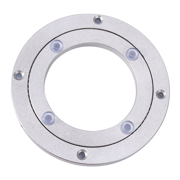 Elowen Rotating PlateAluminium Alloy Rotating Plate Heavy Duty Turntable for Cake TV Monitor Stand Silver 10 in