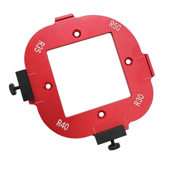 Elowen Router Corner Radius Template Round Corner Template, 4 in 1 Aluminum Alloy Accurately Measure Wear Resistant Router Corner Radius Template for Woodworking DIY