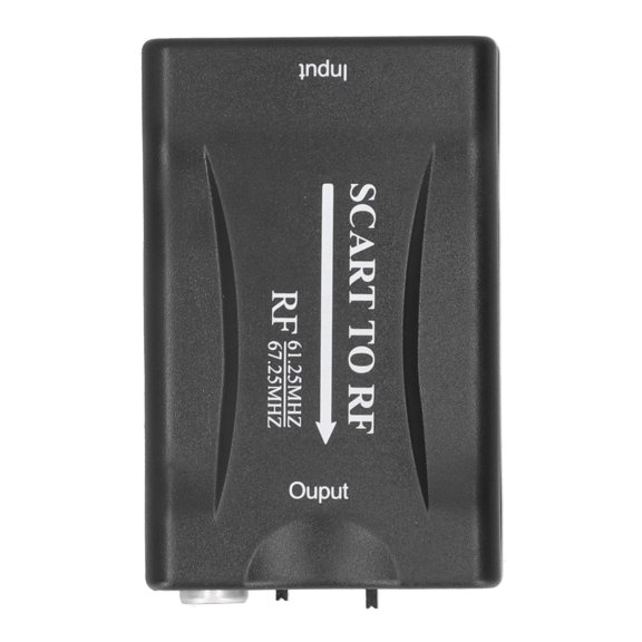 Elowen SCART to for RF Converter SCART To for RF Adapter, SCART Adapter 5V/500ma with Tuner Interface for Pal Dk Standard Output