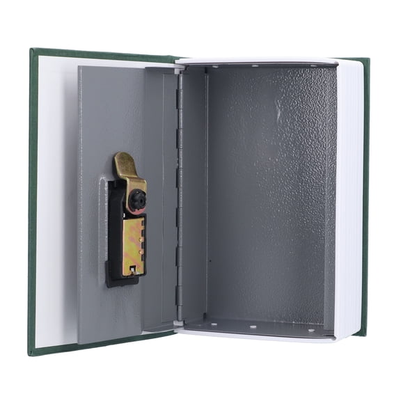 Elowen Security Book Box Diversion Book Safe, Textured Paper + Stainless Steel Faux Book Safe for Jewelry for ID Cards for Bank Cards