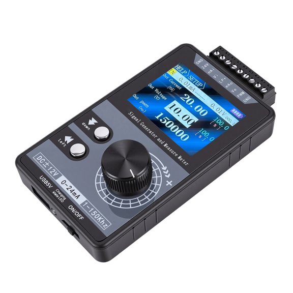 Elowen Signal Generator Signal Adjustable Signal Generator 4-20mA DC Voltage Current Simulator for PLC Controller Panel LED Test Calibration PWM Pulse 1-150kHz