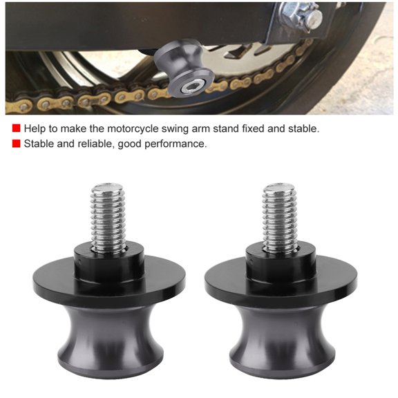 Elowen Sliders Stand Motorcycle CNC Rear Stand Swing Arm Spool Sliders, sturdy Aluminum Material for Stable Fixation, Universal fit for Various