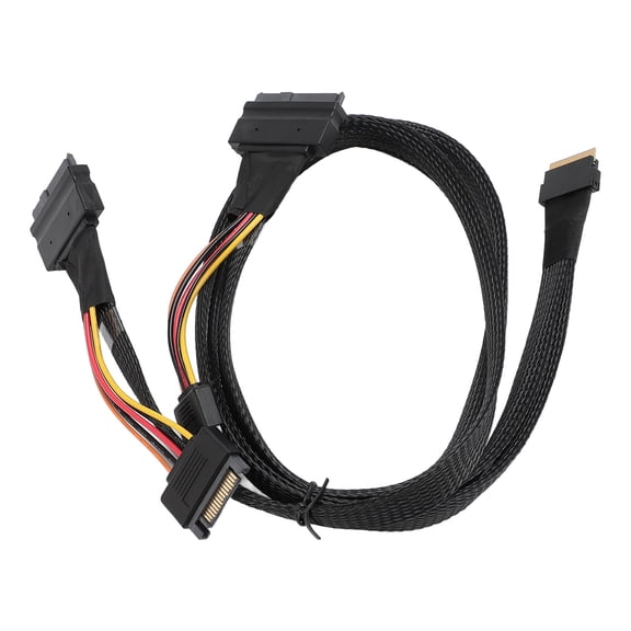 Elowen Slim for to U.2 AdapterNVME PCIe SSD Cable, SFF-8654 To SFF-8639 80CM Slim for SAS Card Adapter Cable for Mainboard SSD