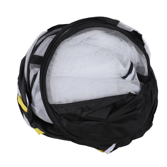 Elowen Small Animal Playpen Pet Cage Tent, Transparent Mesh Wall Portable Zipper Doors Foldable Breathable Removable Bottom Small Animal Playpen for Cat for Rabbit Black