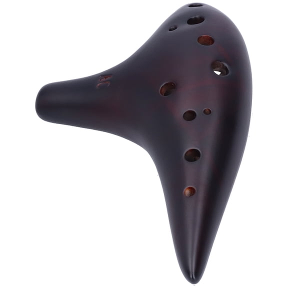 Elowen Smoked Straw Ocarina 12-Hole Alto C Ocarina Shell Classic Flute Instruments for Professional Beginner