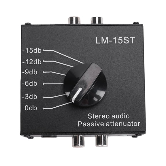 Elowen Sound Attenuation BoxPassive Stereo Inline Variable Sound Attenuator High to Low for Home Theater and Sound Performance
