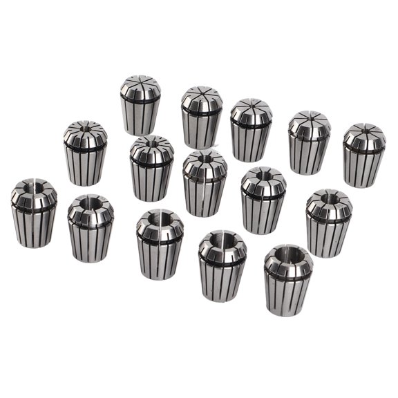Elowen Spring Collet Spring Collet, 15Pcs ER25 Chuck with Wrench for Milling Lathe Tool