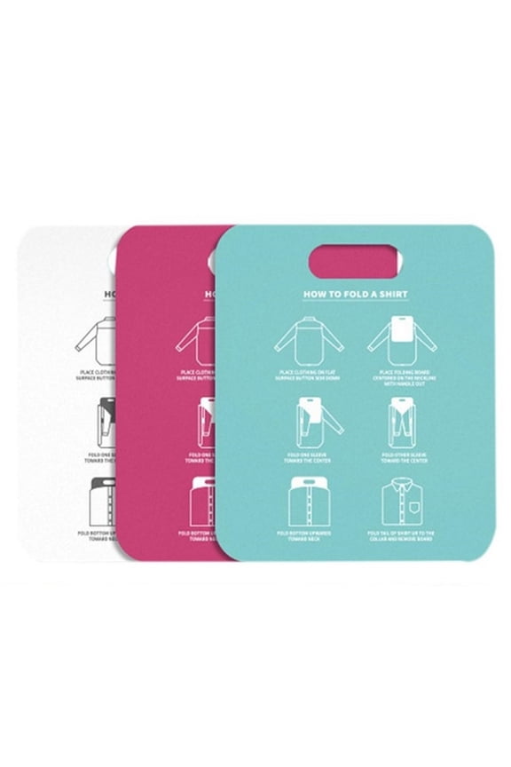 T Shirts Laundry Folder T Shirt Fast Folder, Round Corners Easy to Use Clothes Folding Board, PP Material Strong sturdy Organizer for Home Storage with Laundry Fold Board for School