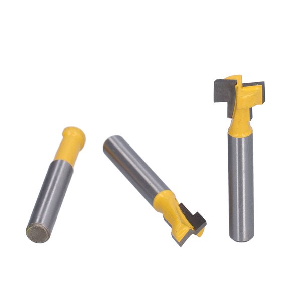 Elowen T Slot Router Bit T Slot Milling Cutters, Keyhole Router Bit 3Pcs 1/4in Shank for Woodworking