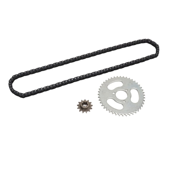 Elowen T8F 44T 3 Hole Rear Chain Sprocket T8F Drive Chain 116 Links, Steel T8F 13T Front Sprocket for ATV