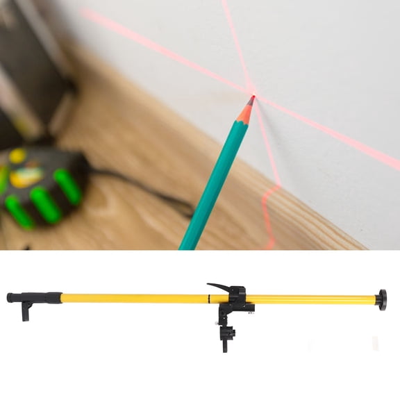 Elowen Telescopic Rod Telescoping Lase Pole, 4.2m 360 Degree Rotation Mounting Pole for Construction Site