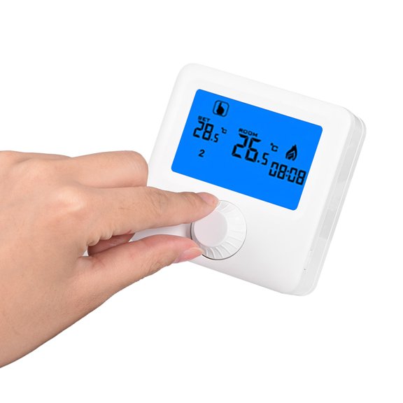 Elowen Temperature Controller Digital Temperature Controller, High Performance CPU Digital Thermostat with Children Lock for Wall-hung Boiler for Industrial Supplies