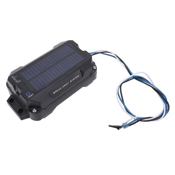 Elowen Trailer Breakaway System Brake Controller Kit Trailer Break Away System, Built in Solar Panel Trailer Breakaway Brake Controller Kit for Caravan