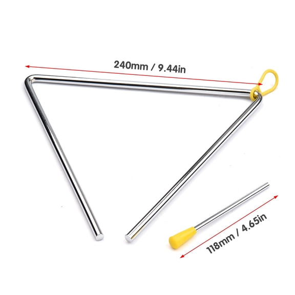 Elowen Triangolo Triangle Bell Triangolo Idiophone Steel Percussion Kids Rhythm Learning Instrument Steel Percussion