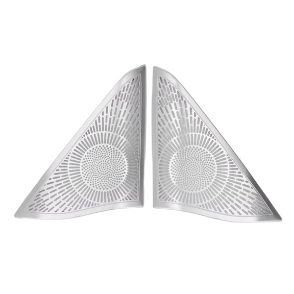 Elowen Tweeter Cover Trim Door Speaker Stickers, Reliable 2 Pcs Loudspeaker Cover Trim Aluminium Alloy Anti Scratch for Car Interior Accessories