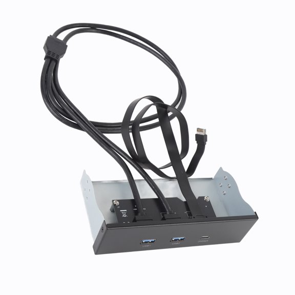 Elowen USB 3.2 Gen 2 Front Panel HubOptical Drive Extension Panel, 5.25 Inch USB 3.2 Front Panel Hub for PC Computer