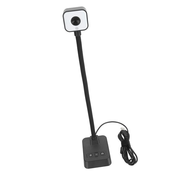 Elowen USB Document Camera4K USB Camera, AI Noise Reduction Mic Portable 360 Deg Rotatable Lens Auto Focus Foldable Document Camera 3 Level LED Light for