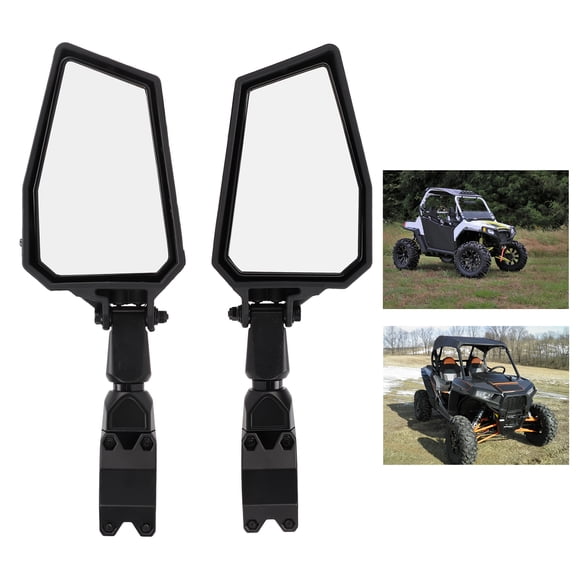 Elowen UTV Side Mirror Rear View Mirror, 180 Degree Adjustable Side Mirror for UTV Replacement for 800 900 1000 XP