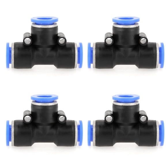 Elowen Union Pneumatic Connector 10mm 3/8 T Type Pneumatic Connector Air Line Quick Fittings Tube Joint for Industrial Use