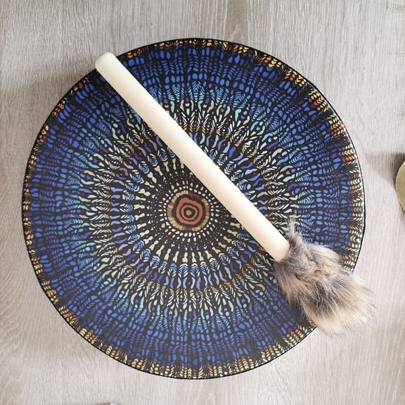 Elowen Vegetarian Shaman Fire Drum Shaman Drum, Comfortable Shaman Hand Drum for Home