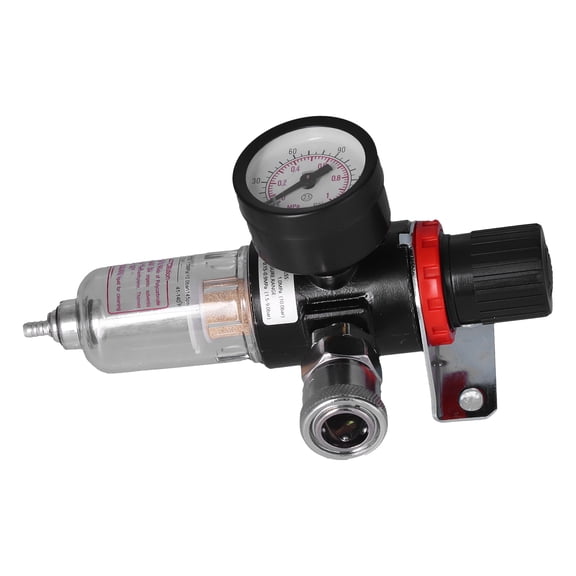 Elowen Water Oil Separator Regulator with Gauge Air Compressor Moisture Filter, Oil Water Separator Regulator Compressed Air Filter Regulator with Pressure Gauge for Air Tool for Air Compressor
