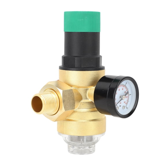 Elowen Water Pressure Regulating ValveWater Pressure Regulator, Brass Water Pressure Regulating Valve with Gauge for Home