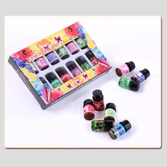 Elowen Water-soluble Essential Essential 3ML 12PCS Natural Essential Oils Set Water-soluble Essential Aromatherapy Oil for Oil Diffuser Humidifier