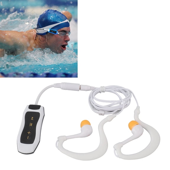 Elowen Waterproof MP3 Music PlayerWaterproof MP3 Player, IPX8 Music Player with Waterproof Earphone, 8GB for Swimming, Diving, Running, Soaking in Hot Springs