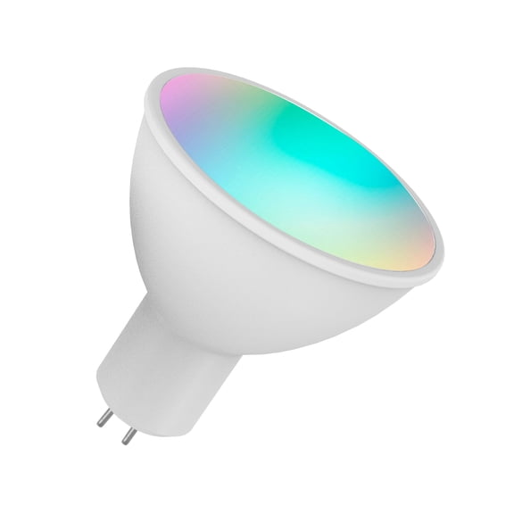 Elowen WiFi Led Light WiFi Smart Bulb RGB+W+C LED Bulb 5W GU5.3 Dimmable Light Phone APP Remote Control Compatible with Home Tmall Elf for Voice Control, 1 pack